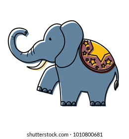 cartoon circus animals design