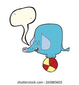 Cartoon Circus Elefant mit Sprachblase