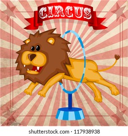 Cartoon Circus Lion