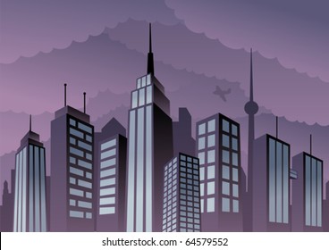  Cartoon city. 