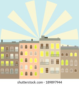 Cartoon city background