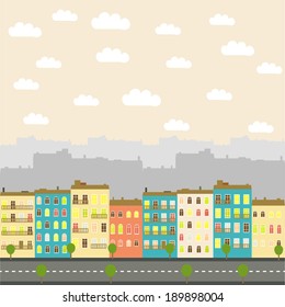 Cartoon city background