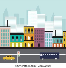 Cartoon city background