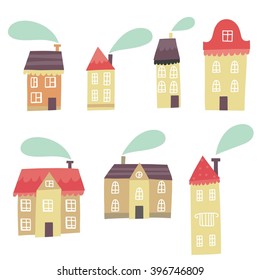 Cartoon city landscape