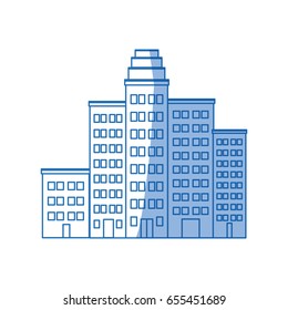cartoon cityscape cartoon row of various buildings