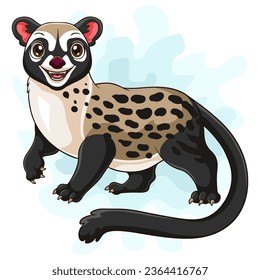 Cartoon Civet isolated on white background