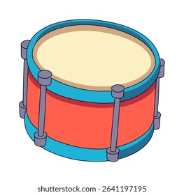Cartoon Classic Drum Simple Design Icon Digital Source 