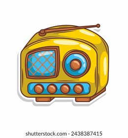 cartoon  classic radio illustration art