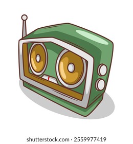 cartoon  classic radio illustration art