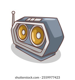 cartoon  classic radio illustration art