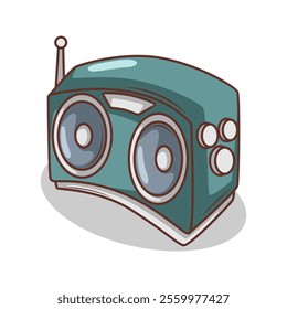 cartoon  classic radio illustration art