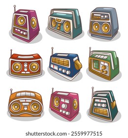cartoon  classic radio illustration art