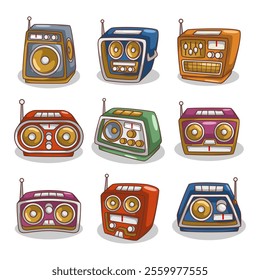 cartoon  classic radio illustration art