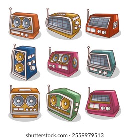 cartoon  classic radio illustration art