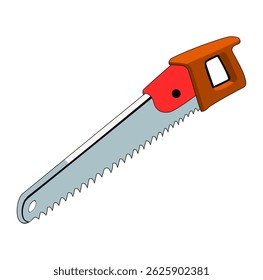 Desenho Animado Classic Saw Digital Vetores Ilustração 