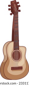 Ilustración del vector de guitarra clásica de caricatura