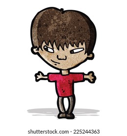 niño ingenioso de dibujos animados