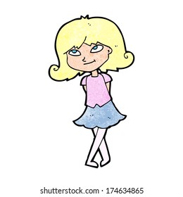 cartoon clever girl