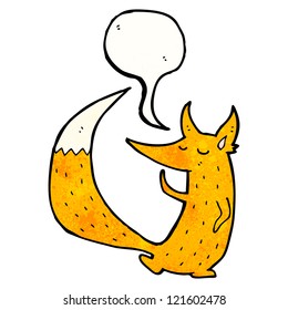 cartoon clever little fox