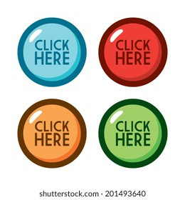 Cartoon Click Here Buttons