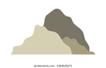 Cartoon cliffs. Suitable for different designs. Vector Illustration.