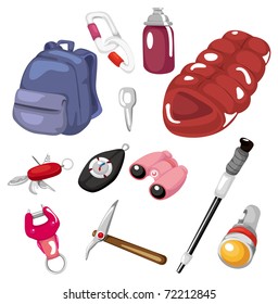 cartoon climbing tool  icon