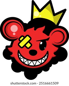 Cartoon clip art sticker design, eps 10