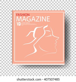 cartoon clip-art concept fashion magazine. eps10 vector