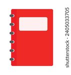 Cartoon closed red book icon clipart in graphic vector illustration design for back to school decoration isolated on white background