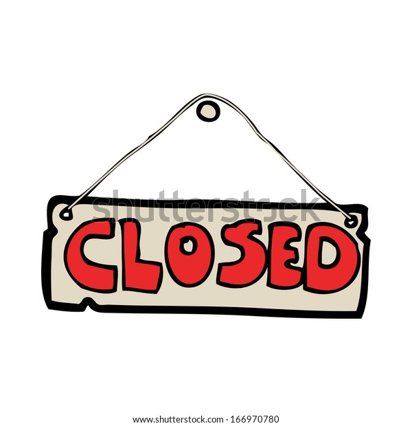 Cartoon Closed Shop Sign Stock Vector (Royalty Free) 166970780 ...