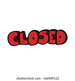 cartoon closed symbol