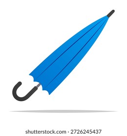 Cartoon closed umbrella vector isolated illustration