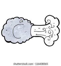 cartoon cloud blowing wind