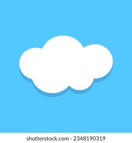 Ilustración de vectores aislados de la nube de dibujos animados Blue Sky