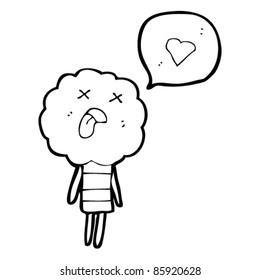 cartoon cloud dead head creature