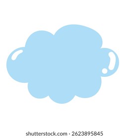 cartoon cloud in a flat design