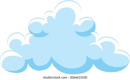 Cartoon cloud. Fluffy cute style. Heaven sky icon