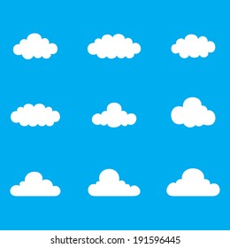 Cartoon Cloud Game Assets Clean Simple Fun