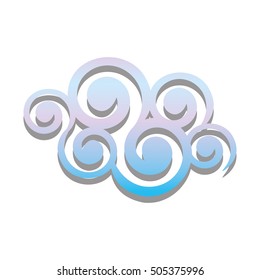 cartoon cloud icon image 