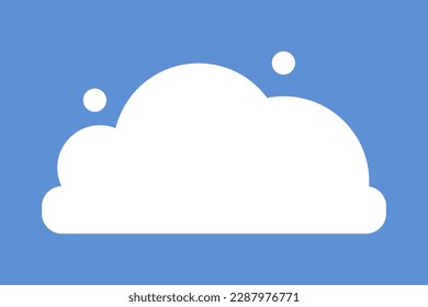 Icono de nube de dibujos animados. Icono plano moderno para el diseño. Vector aislado sobre fondo blanco.