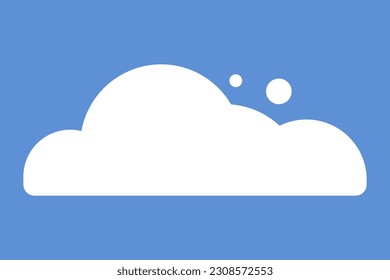 Cartoon cloud icon. Modern flat icon for design. Vector isolated on white background.