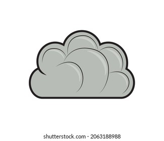 Nubes de caricaturas aisladas sobre un fondo blanco. Ilustración del vector