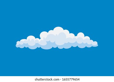 Cartoon cloud isolated vector set. collection white clouds illustration.