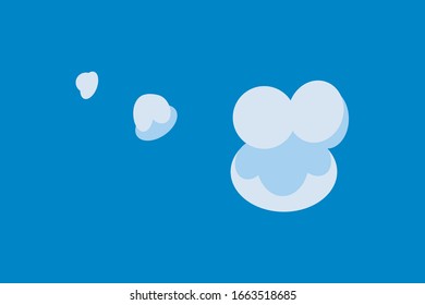 Cartoon cloud isolated vector set. collection white clouds illustration.