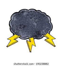 Zeichentrickwolke und Blitzsymbol