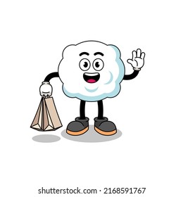 Cartoon of cloud shopping , character design