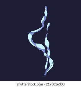 Cartoon cloud, smoke pattern. Smoke abstract cloud from gas. Vapor silhouette. Isolated vector illustration
