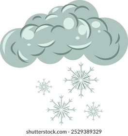 Cartoon Cloud Snowfall drop illustration