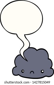 cartoon cloud with speech bubble