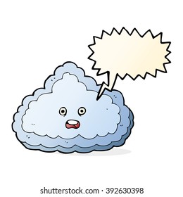 cartoon cloud with speech bubble